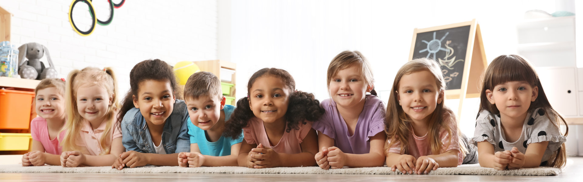 kids smiling together