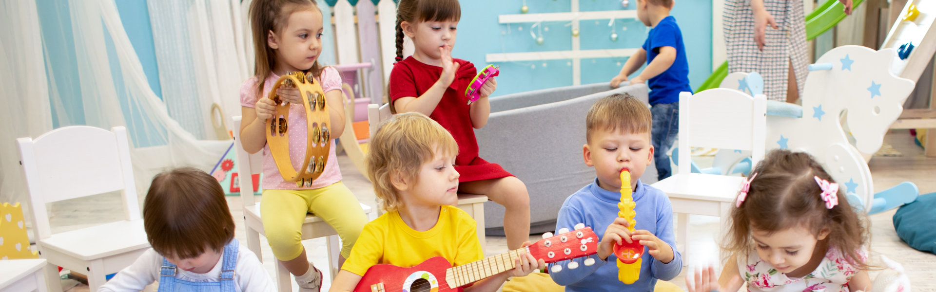 children playing musical instruments